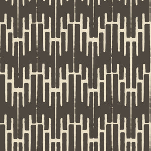 Structured Chaos velvet by Dami and Em Design in brown, flat sample of a geometric design