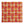 Sun Bloc linen by Bethie Tricks in orange and pink, full repeat of a painted grid