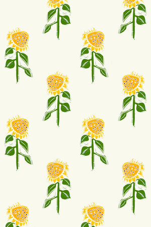 Sunflower Linen Fabric by Annika Reed Studio
