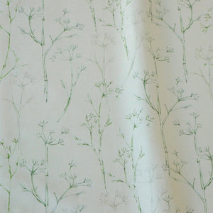 Sweet Herb Fennel linen by Seed Home Designs in yellow, draped close-up of delicate fennel stems