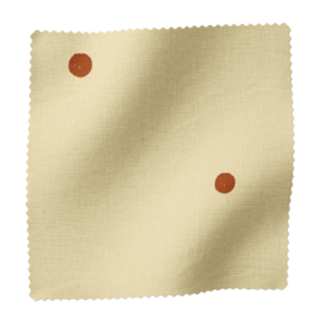 Tiddlywinks Linen Fabric in Yellow and Red Dot