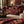 Volcanic Lava velvet by Dami and Em Design in red, molten stripes in a living room