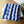 Waves linen by Bethie Tricks in blue, draped, showing inky waves