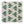 Wild linen by Bethie Tricks in green, full repeat of block-print leaf sprigs