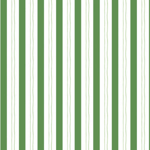 Wobble Large wallpaper by Annika Reed in green, flat sample of wobbly stripes